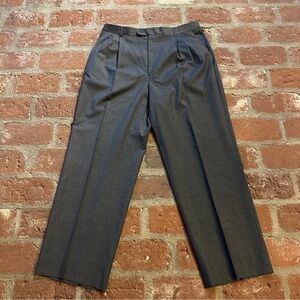 Zanella for Saks Fifth Avenue Gray Pleated Men's size 36 Dress Pants Vintage